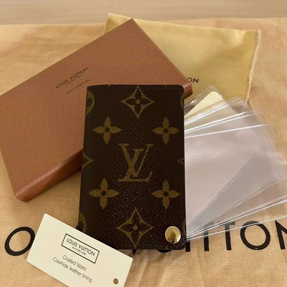 Louis Vuitton Multi Card Holder Dust Bag,Box Unisex EUC 2002